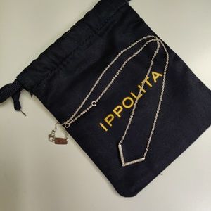 Ippolita Diamond Silver Stardust V Necklace